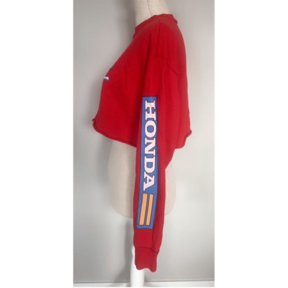 Red Honda Racing Cropped Sweatshirt - Picture 3 of 4